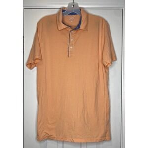 J Crew Men's Performance Athletic Golf Polo Peach Size Medium Tall‎